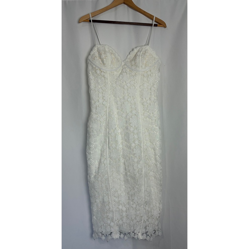 Baltic Born Soieblu White Lace Midi Dress Wedding Event L Bridal Cottage